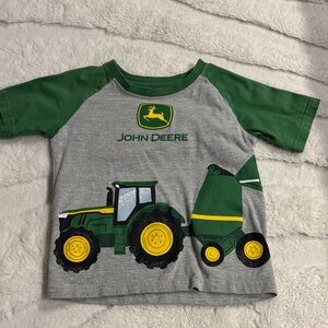 John Deere Green and Gray Kids Shirt